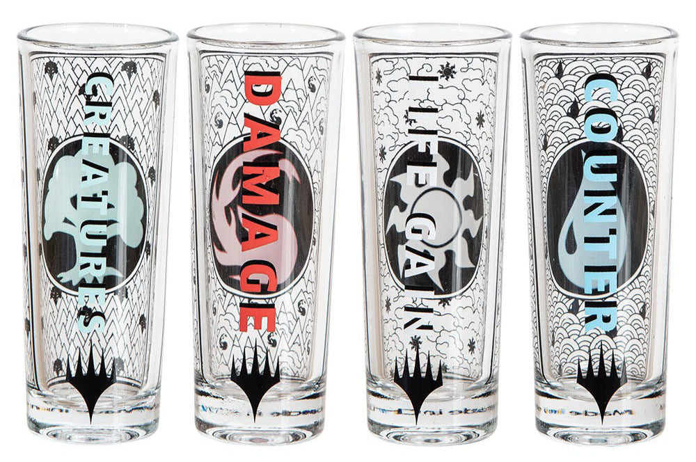 Magic the Gathering Tall Shooter Glasses - Set of 5 (2 oz. Each)