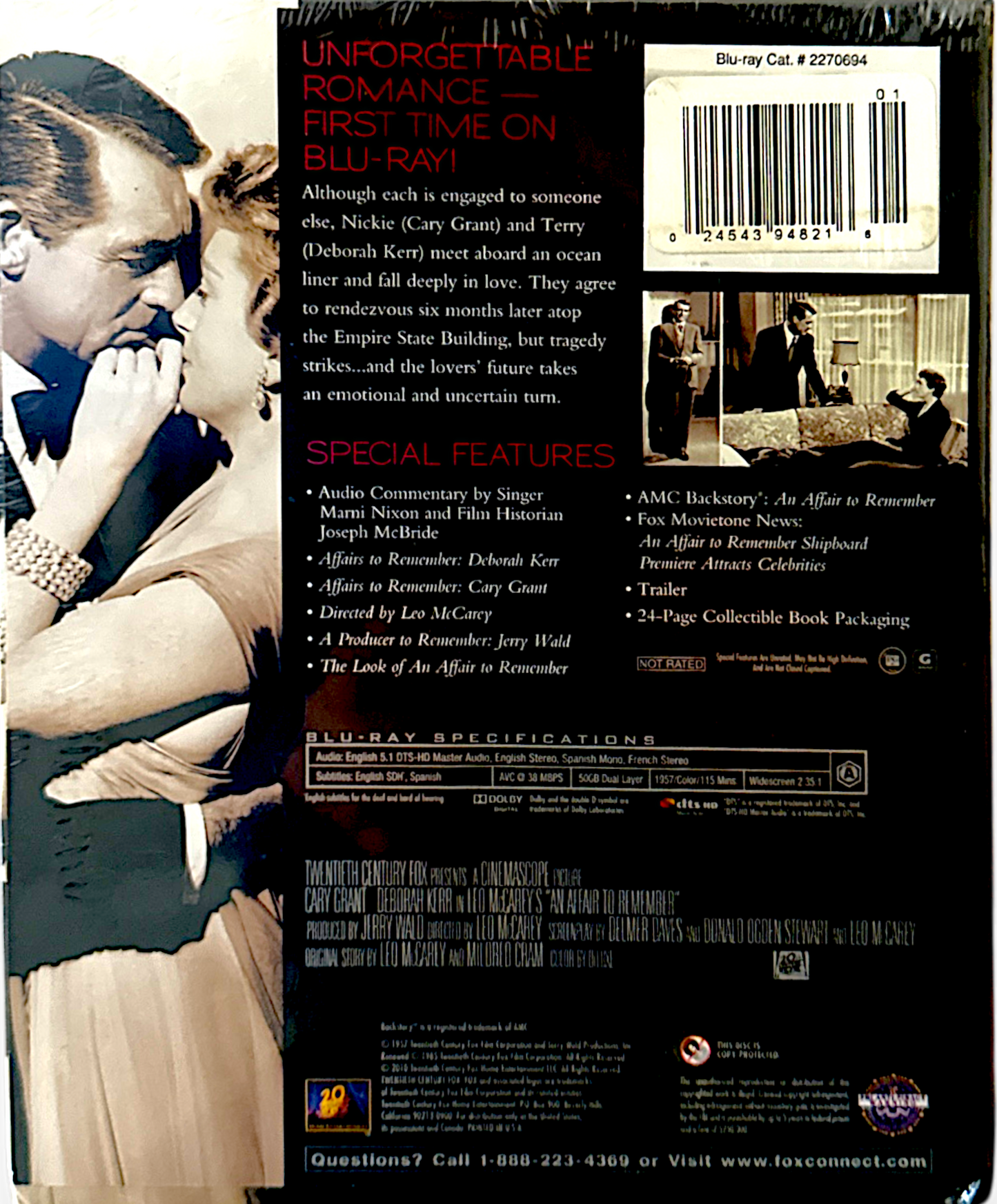 An Affair To Remember Blu-Ray Special Edition Book & Blu-Ray DVD New & MInt