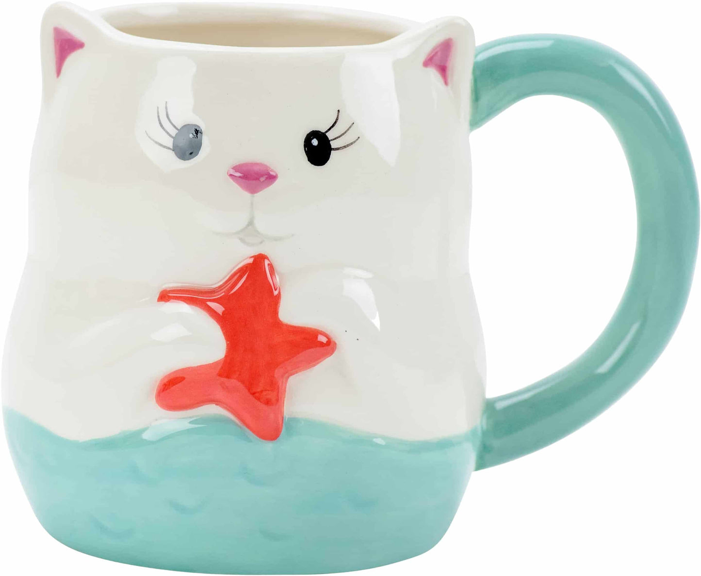 Purrr-Maid - 18 oz. Aqua Earthenware Mug