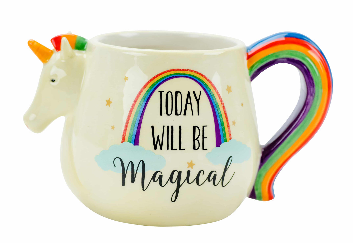 Today Will be Magical - Rainbow Unicorn - 18 oz. Earthenware Mug