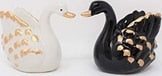 Swan Gold Ceramic Salt & Pepper Set
