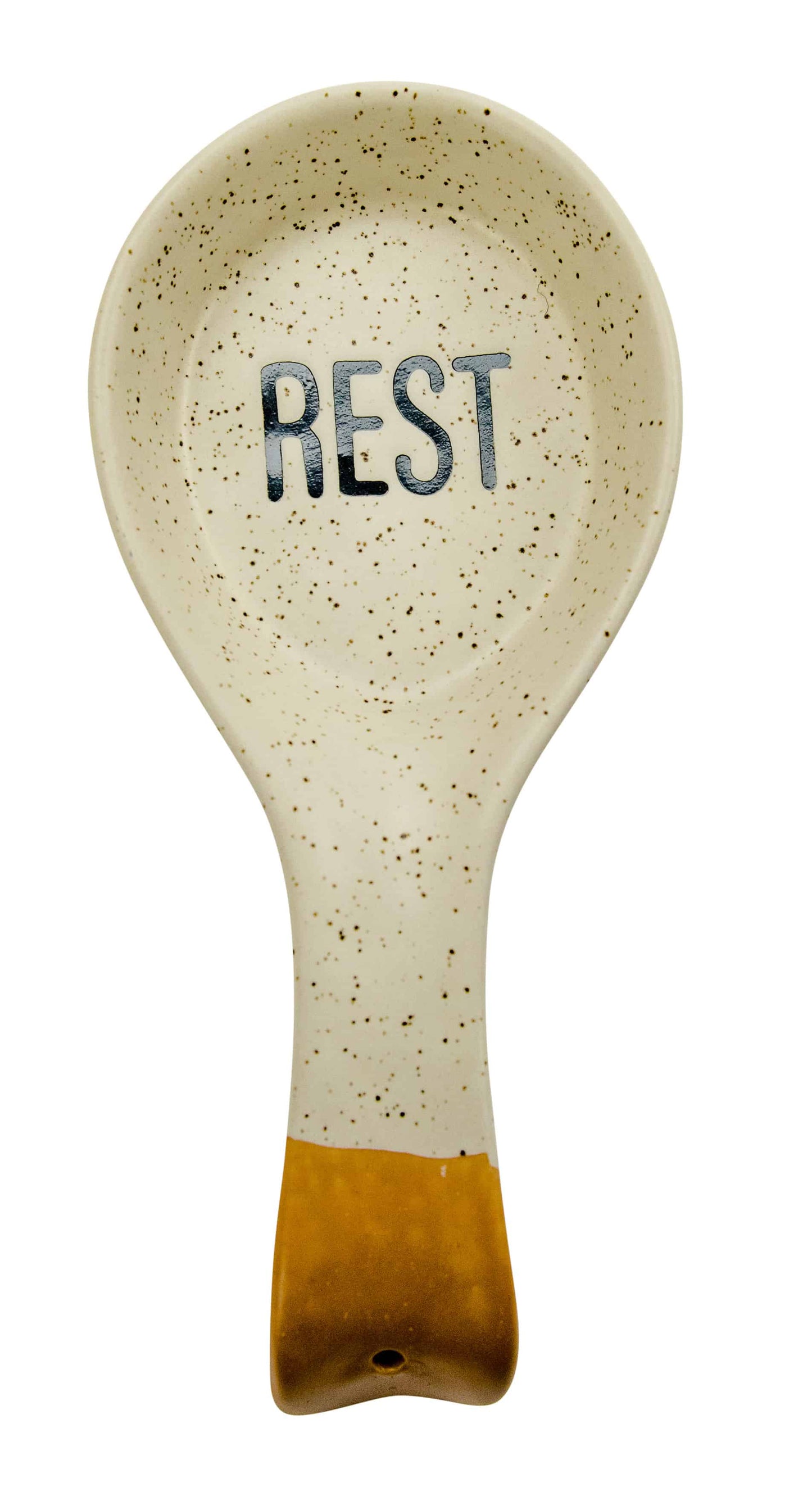 Rest - Cream Stoneware Spoon Rest