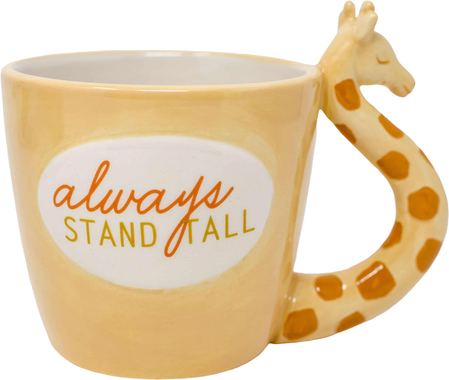 Always Stand Tall - Giraffe Handle - 18 oz. Earthenware Mug
