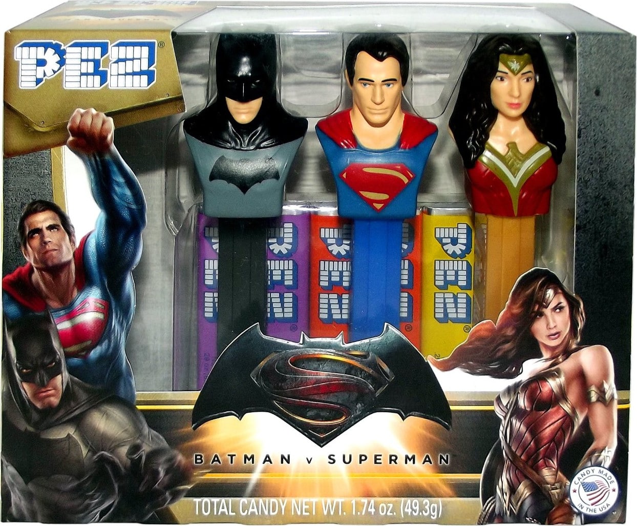 DC Comics - Batman V Superman: Dawn of Justice 3 Piece PEZ Set