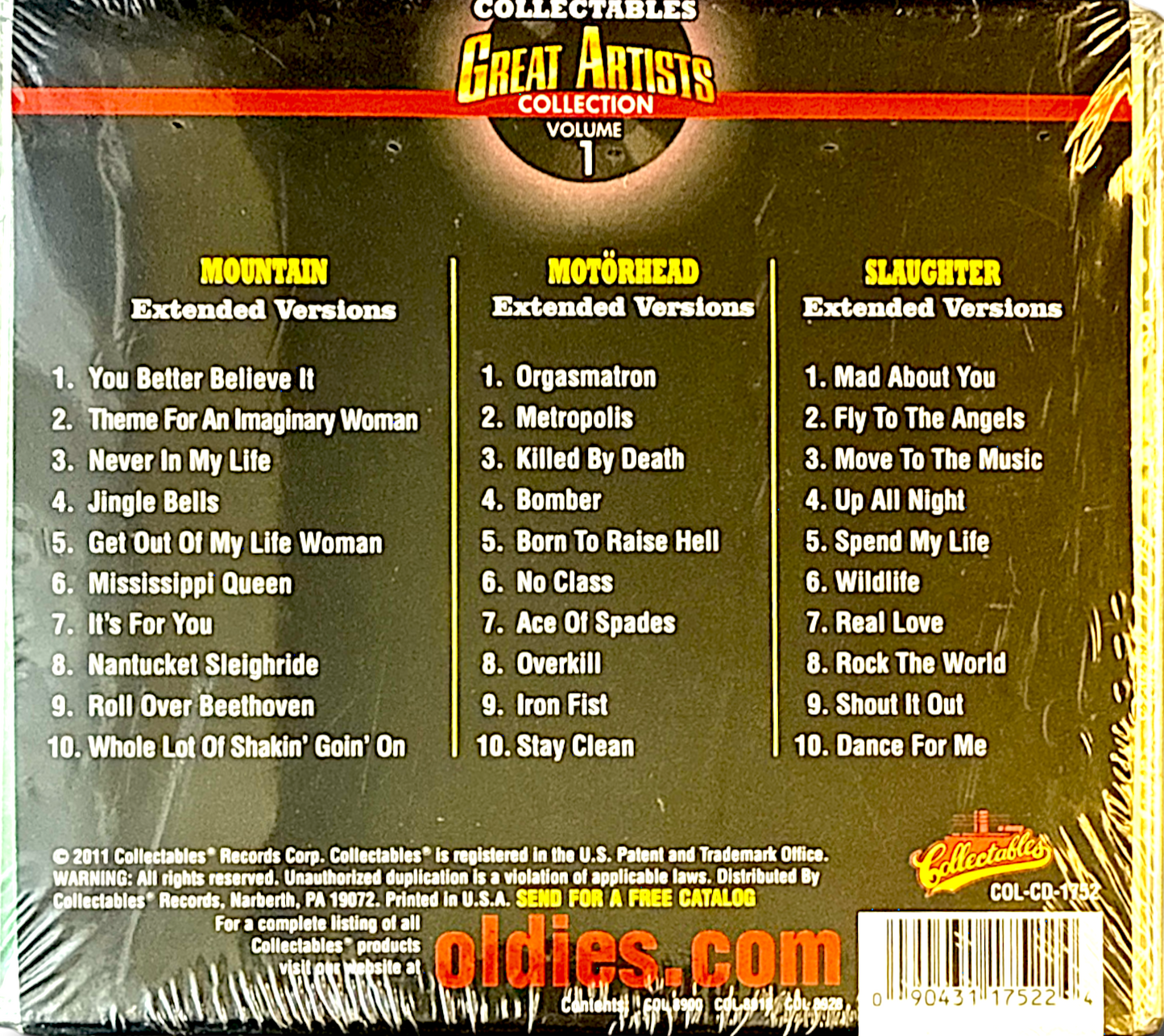 🎸 Mountain / Motörhead / Slaughter – 3-CD Live Hits Collection