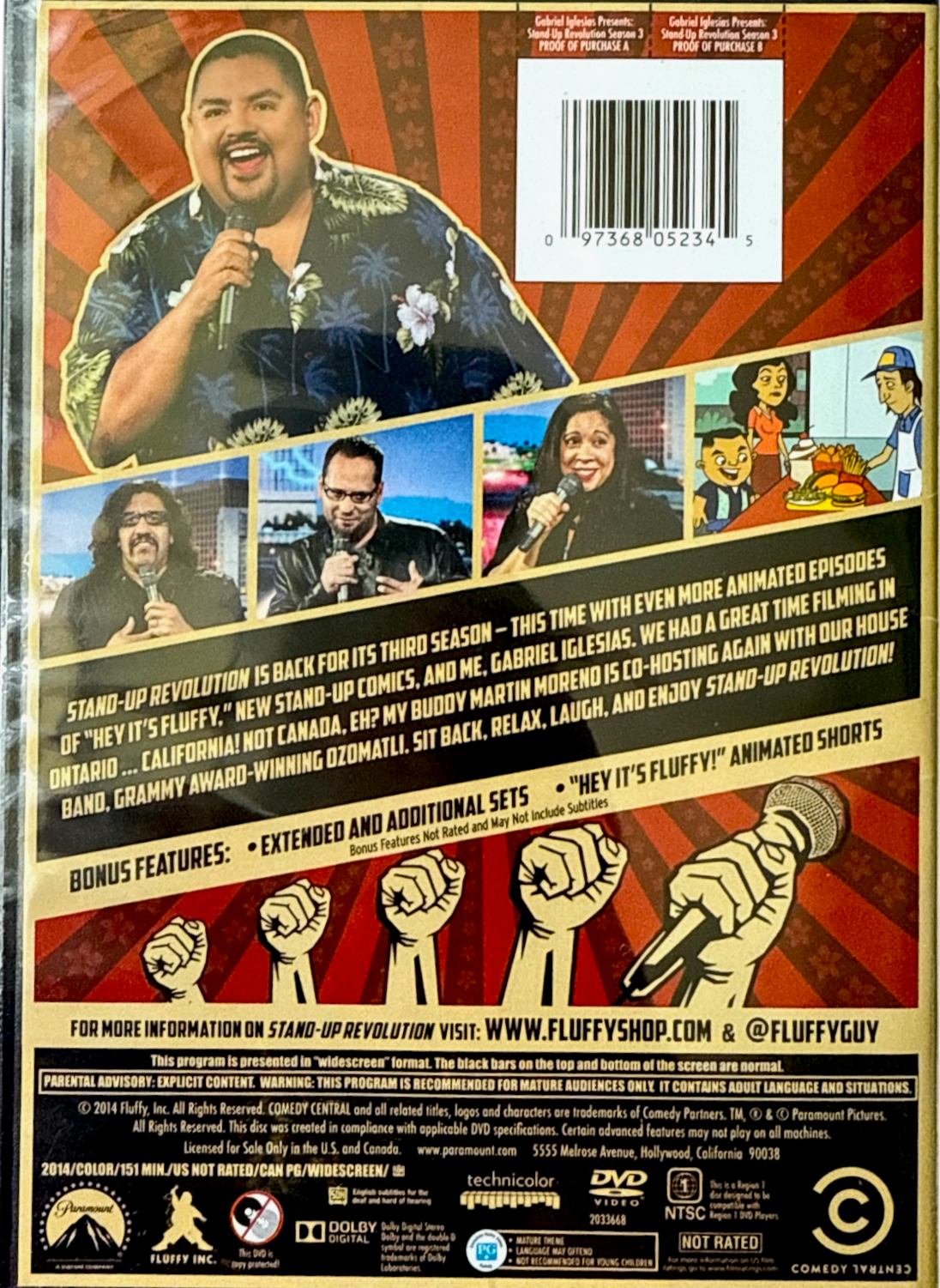 🎤Gabriel Iglesias - Stand-Up Revolution – Season Three (DVD) New & Mint