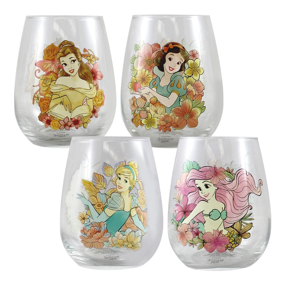 Disney - Princesses: Set of Four 18 oz. Contoured Tumblers