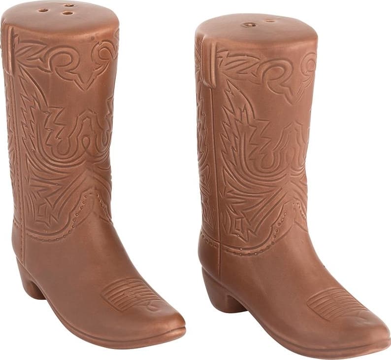 John Wayne - Boots - Sculpted Ceramic Salt & Pepper Set