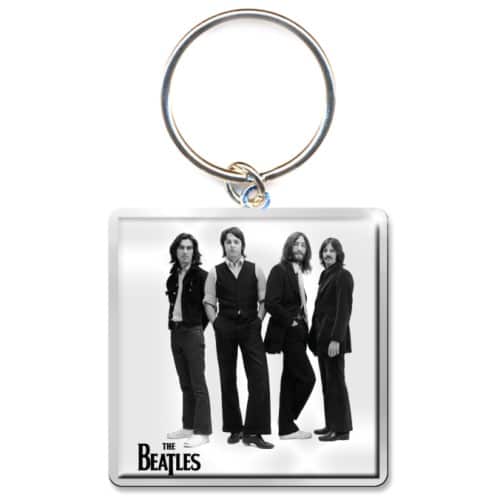 The Beatles - White Album Iconic Image - Metal Die-Cast & Print Photo Keychain