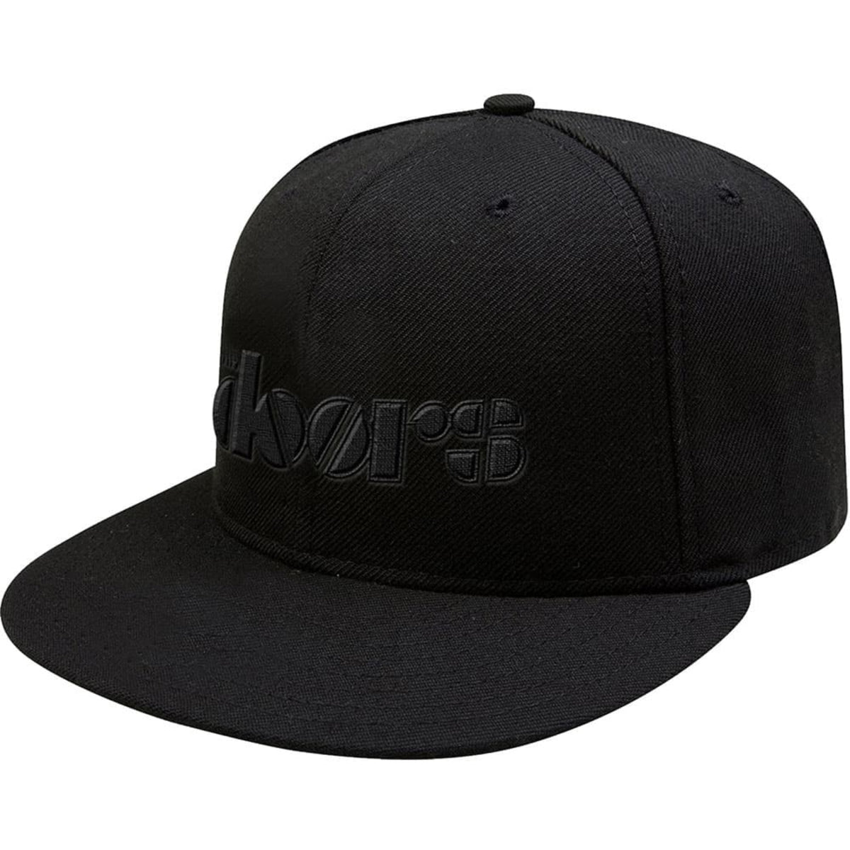 The Doors Black Logo Snapback Hat, Official Embroidered Cotton Adjustable Cap