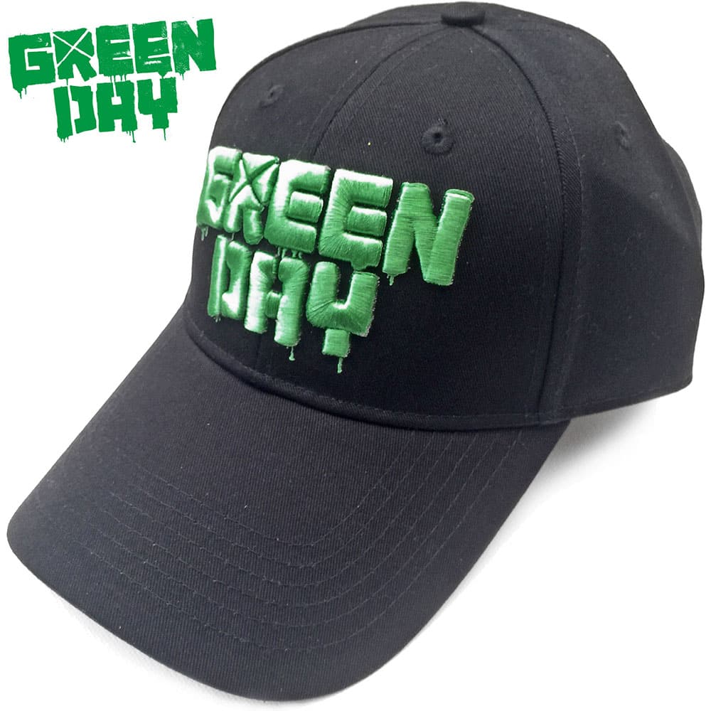 Green Day - Dripping Logo - Adjustable Black Baseball Cap