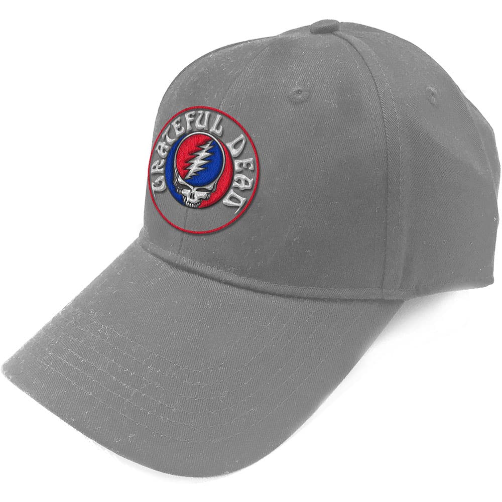 Grateful Dead - Steal Your Face Logo - Adjustable Grey Baseball Cap