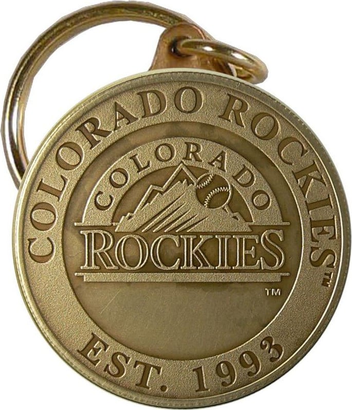 Baseball - Colorado Rockies - Bronze Key Chain