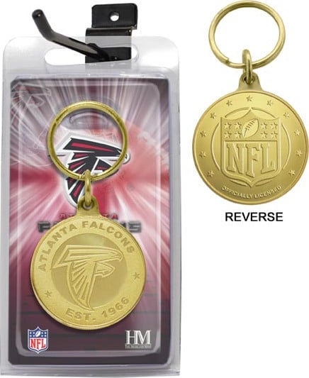 Football - Atlanta Falcons Bronze Bullion Keychain