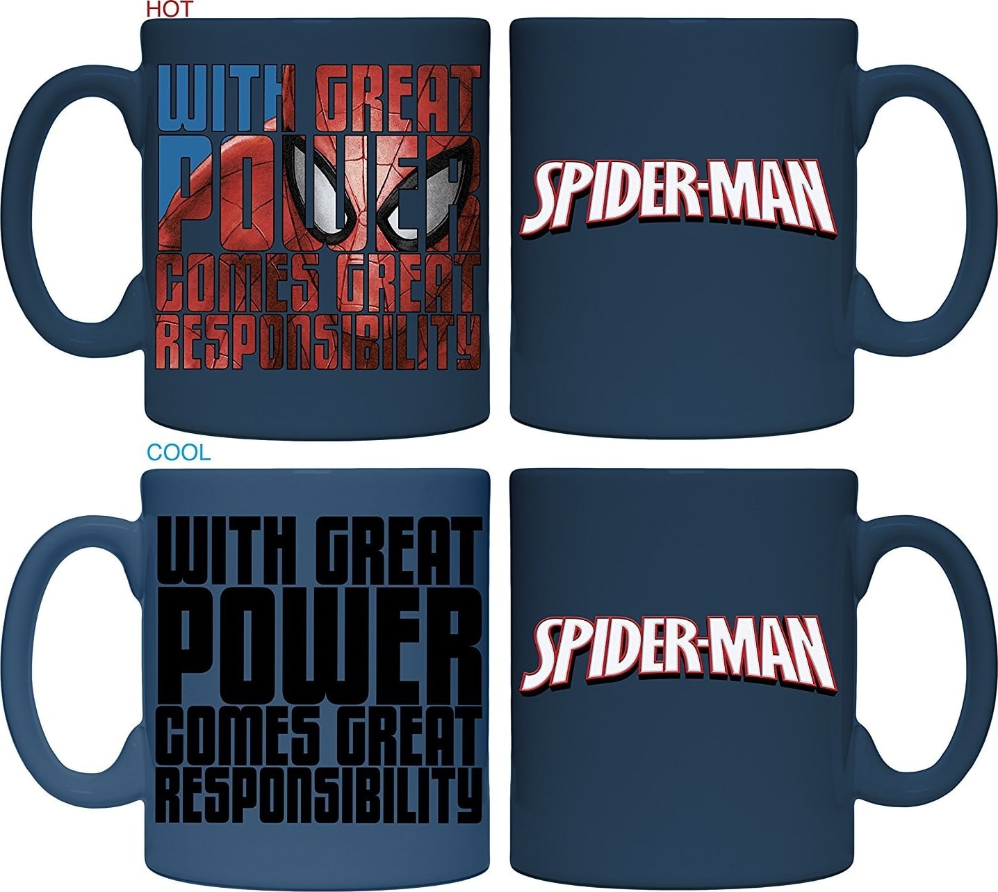 Marvel Comics - Spider-Man - Great Power Heat Change Mug