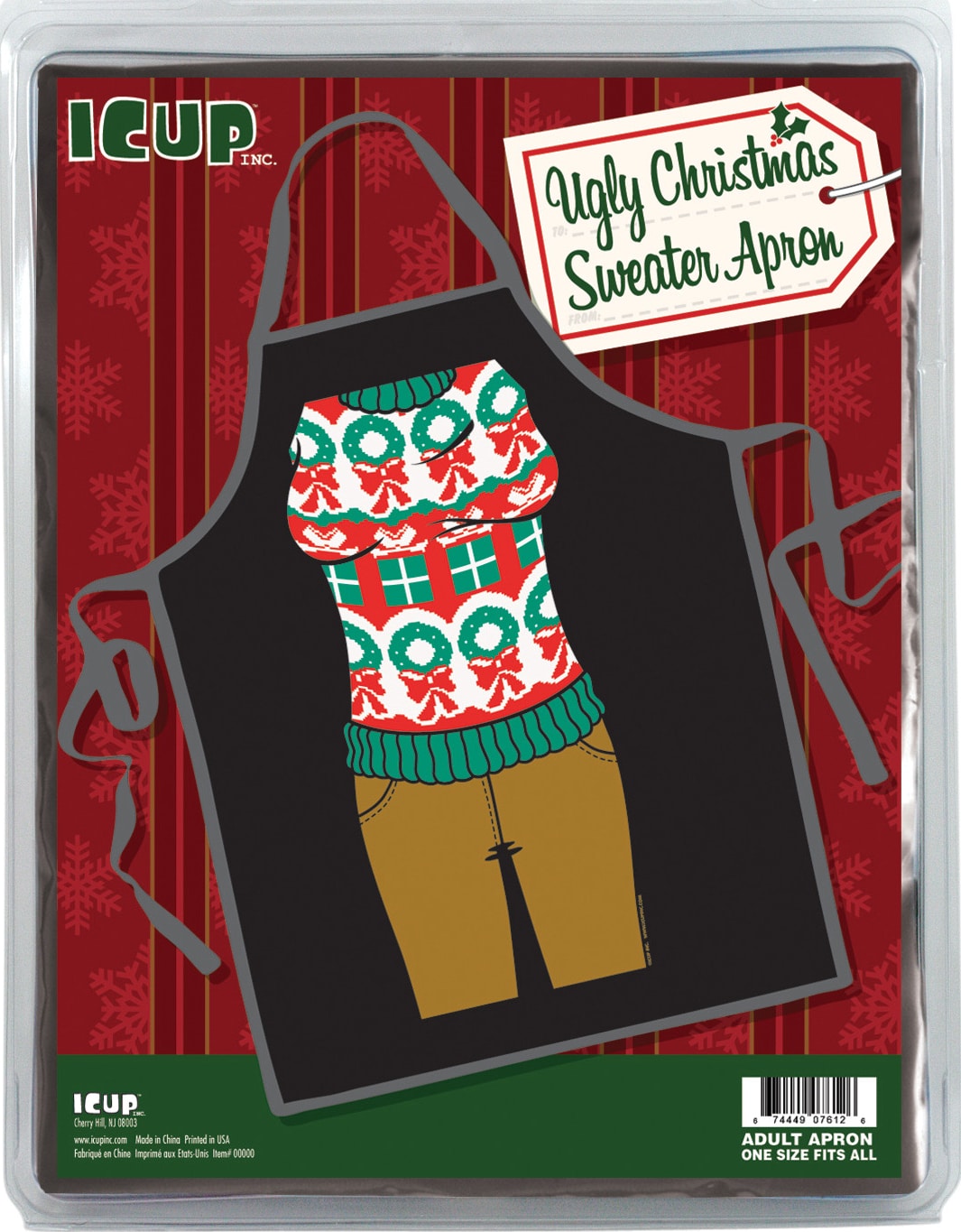 Ugly Sweater (Wreaths & Presents) - Apron