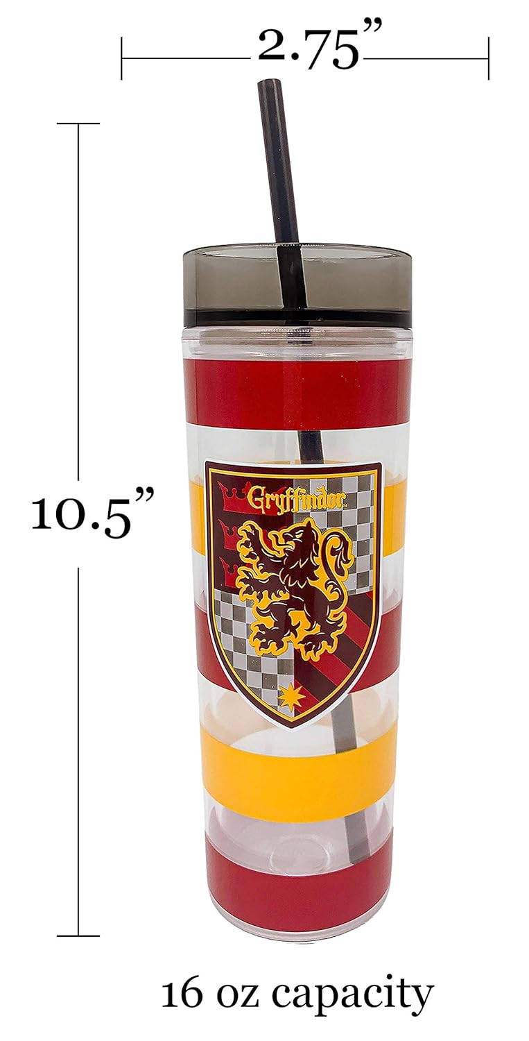 Harry potter - Gryffindor Acrylic Cup With Straw - New & Boxed Spoontiques