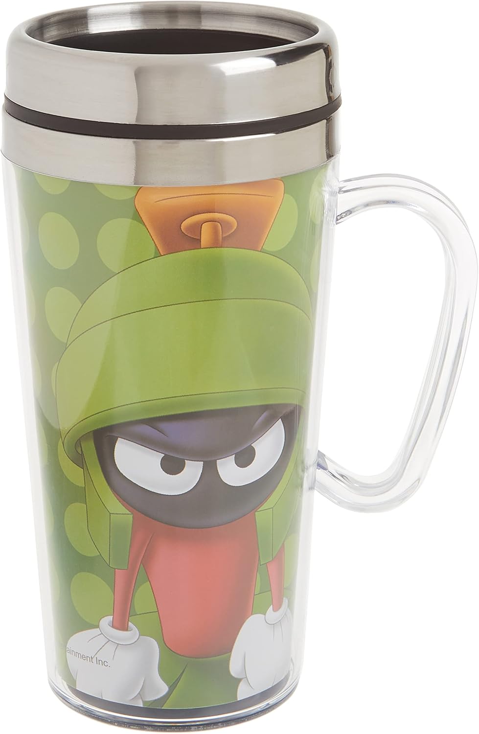Marvin the Martian Coffee Cup Insulated Travel Mug (14 oz, Green) Spoontiques