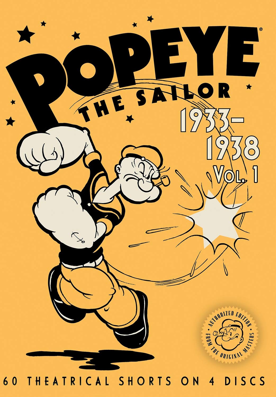 Popeye The Sailor 1933 - 1938 Vol 1 - DVD 4 Disc Set 60 Shorts On 4 DVD's