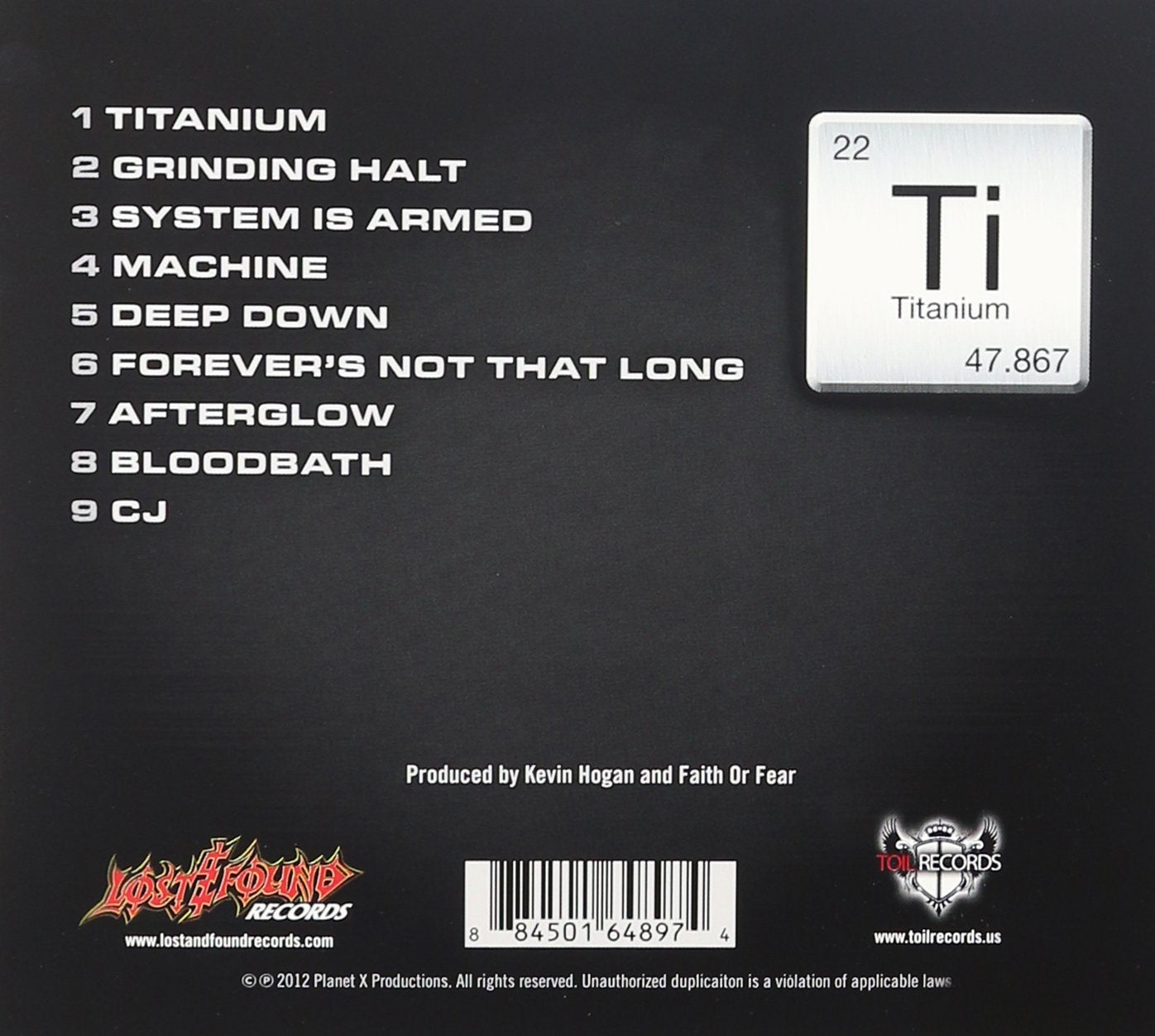 Faith or Fear – Titanium (CD) Brand New & Mint - Rare And Hard To Find
