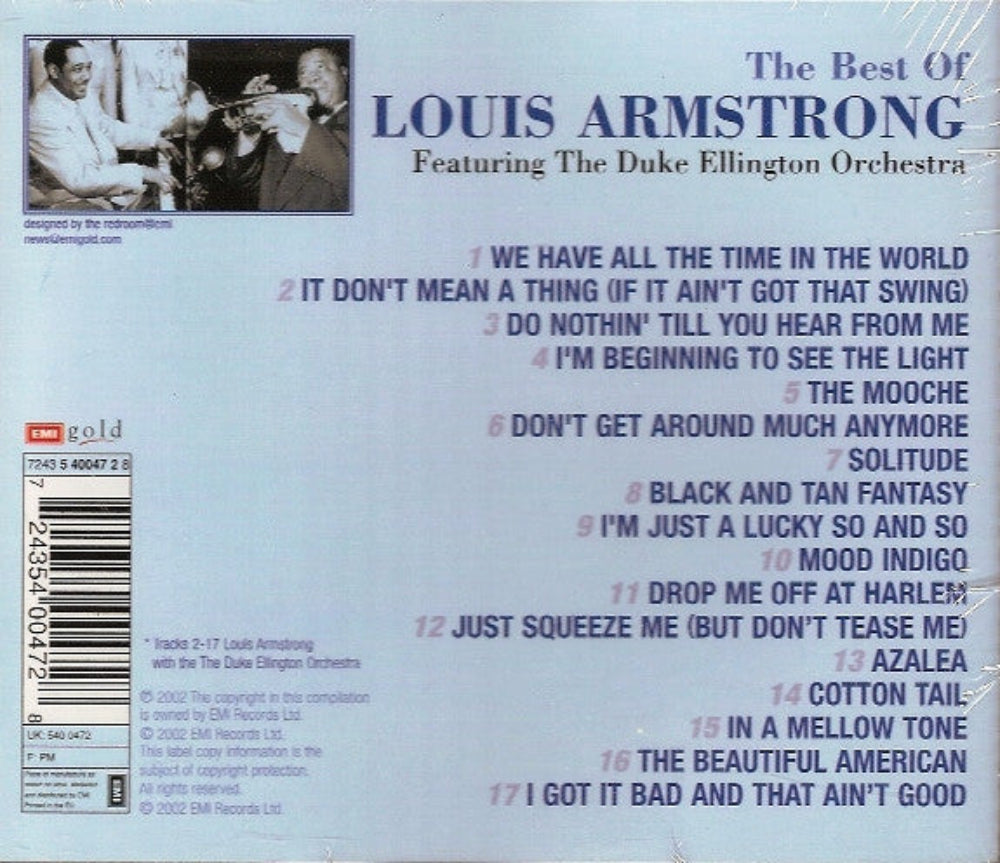 Best Of Louis Armstrong Featuring The Duke Ellington Orchestra (UK Import)