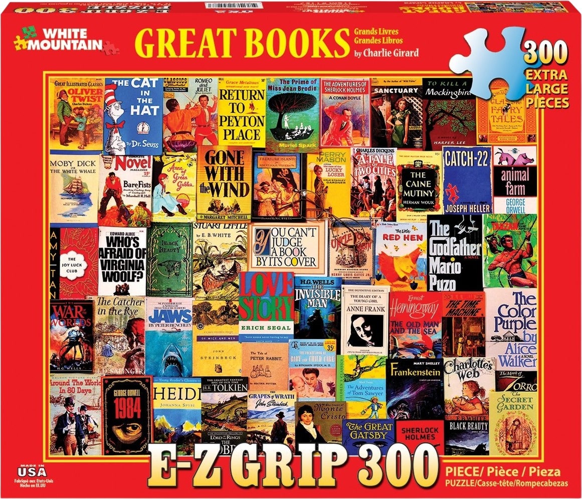 Great Books Puzzle (300 Pieces) White Mountain Puzzle (NEW)