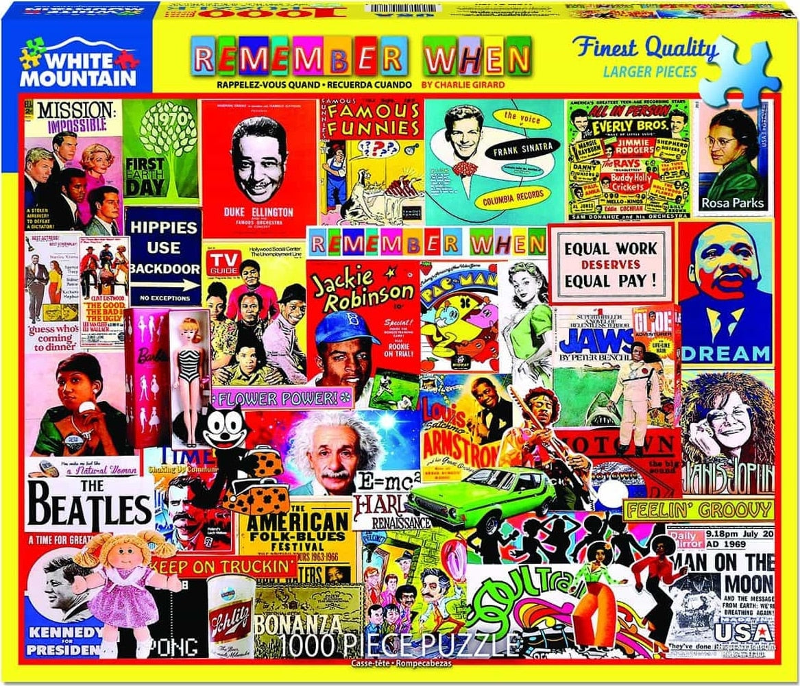 60's, 70's & 80's - Remember When Puzzle (1000 Pieces) White Mountain Puzzle Co. (NEW)