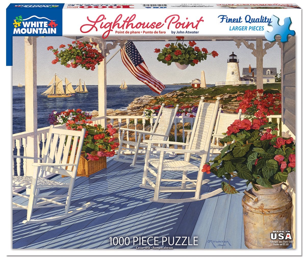 Lighthouse Point Puzzle (1000 Pieces) White Mountain Puzzle Co. (NEW)