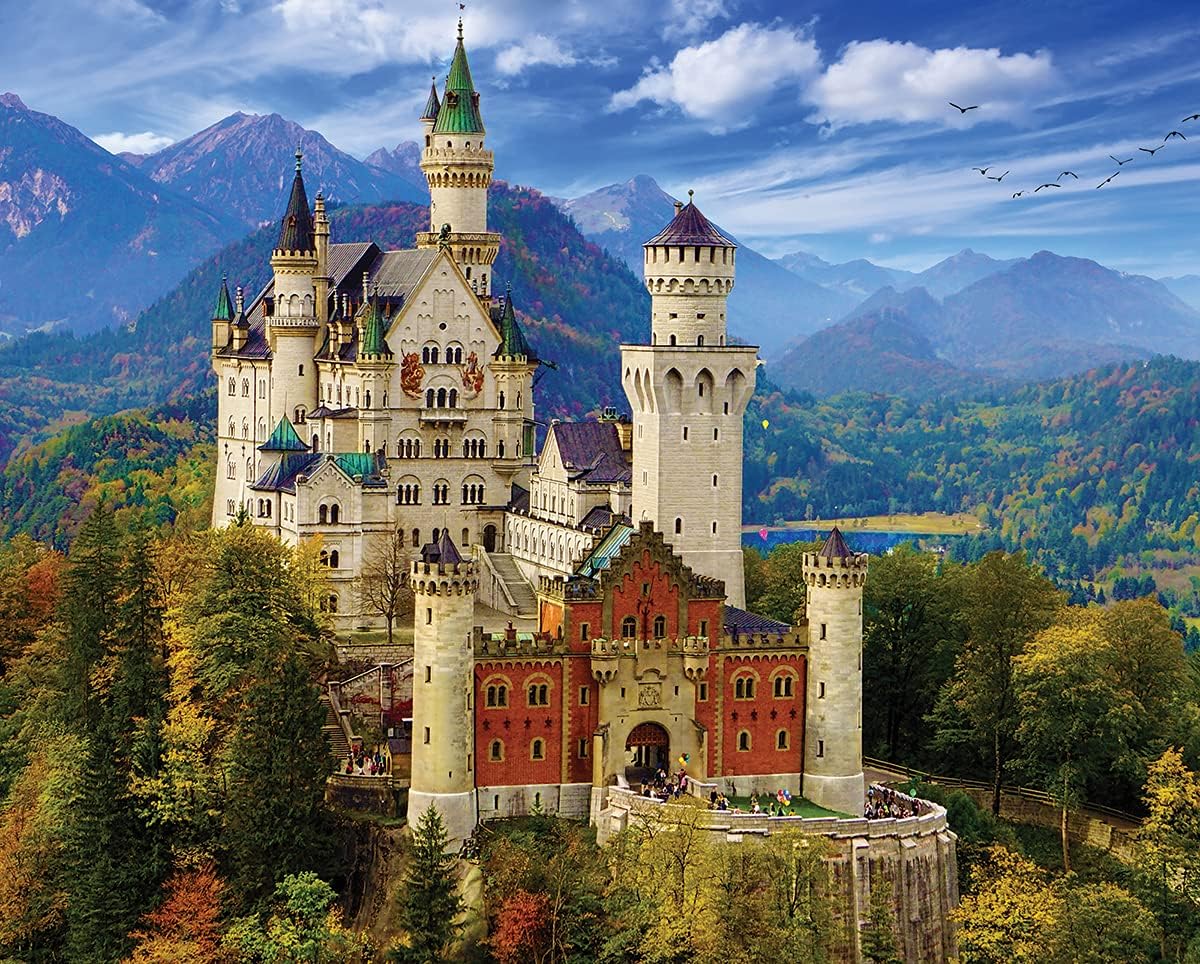 Neuschwanstein Castle Puzzle (1000 Pieces) White Mountain Puzzle Co. (NEW)