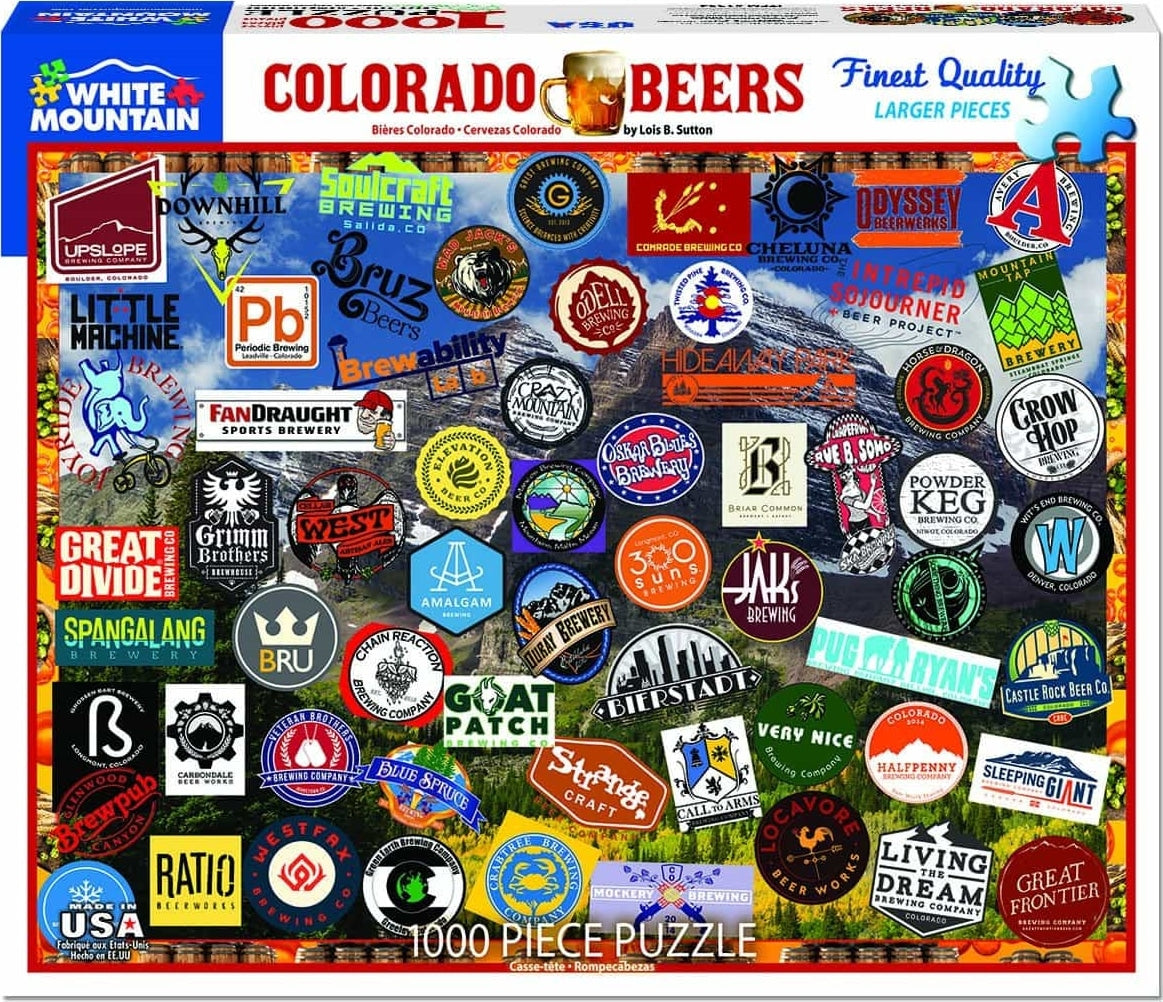 Colorado Craft Beer Puzzle (1000 Pieces) White Mountain Puzzle Co. (NEW)