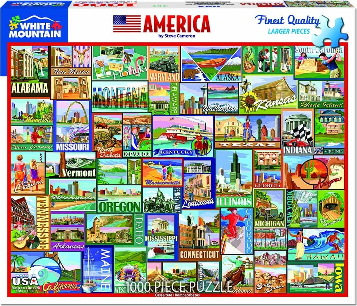 America - Puzzle (1000 Pieces) White Mountain Puzzle Co. (NEW)