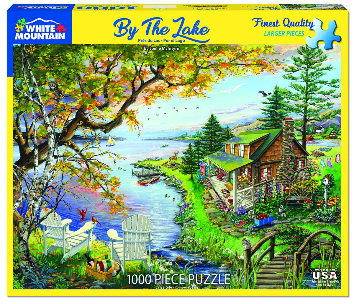 By The Lake Puzzle (1000 Pieces) White Mountain Puzzle Co. (NEW)