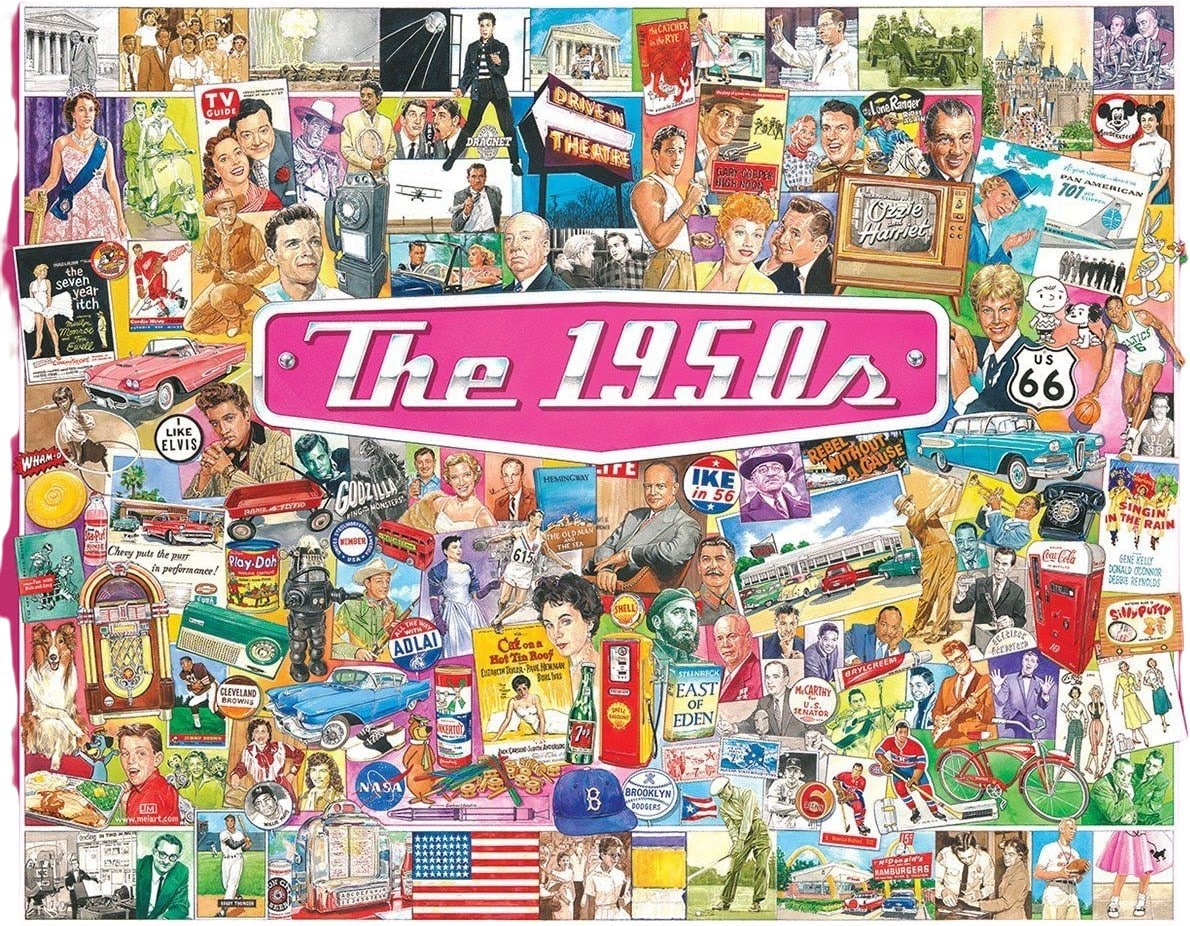 The 1950s Puzzle (1000 Pieces) White Mountain Puzzle Co. (NEW)