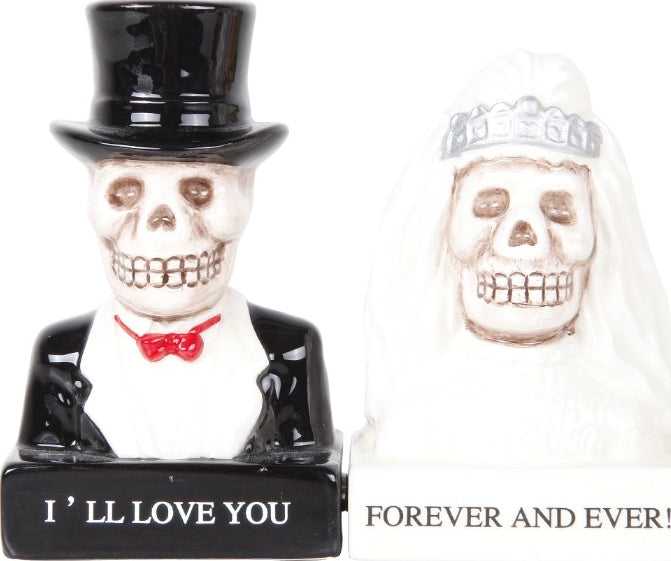 Love Never Dies - Wedding Couple Salt & Pepper Shakers