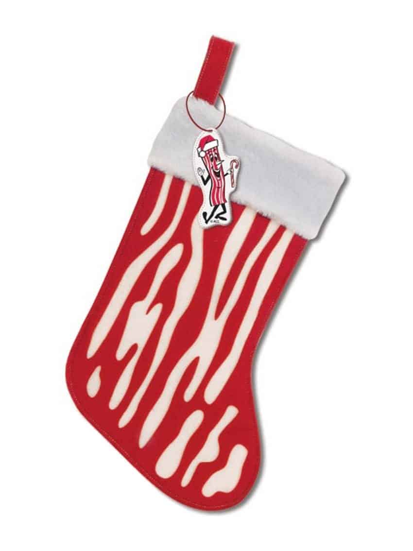 Mr. Bacon Felt Stocking Novelty Gag Christmas Decoration