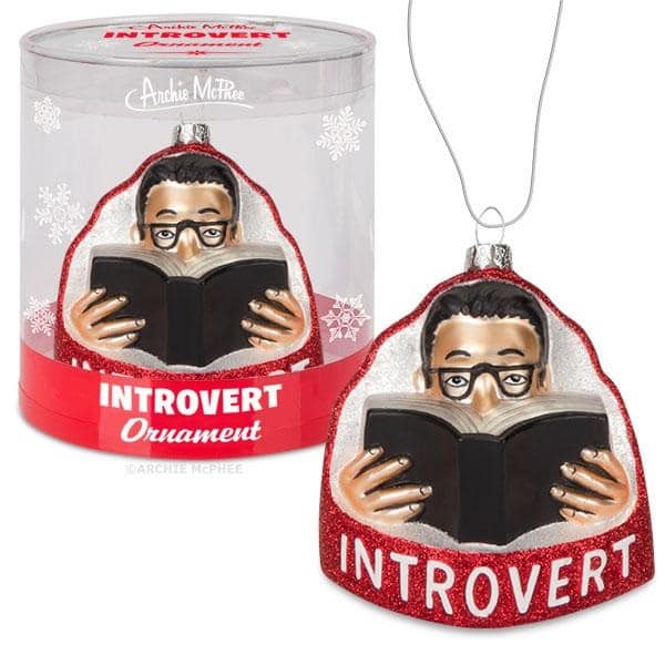 Introvert - Glass Ornament