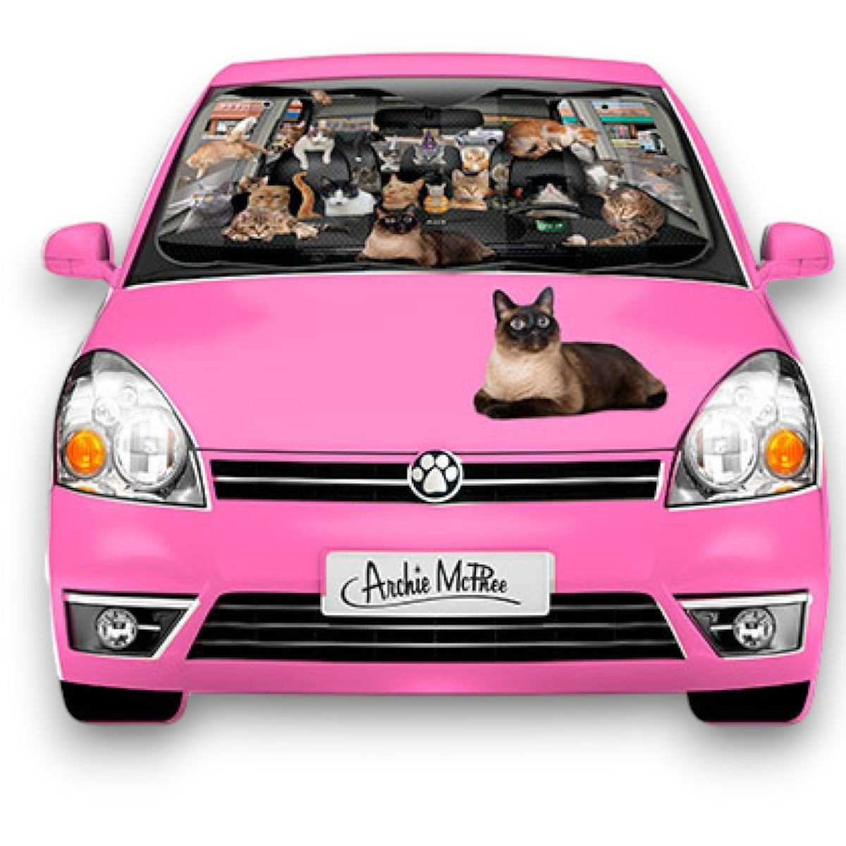 Car Full of Cats - Auto Sun Shade