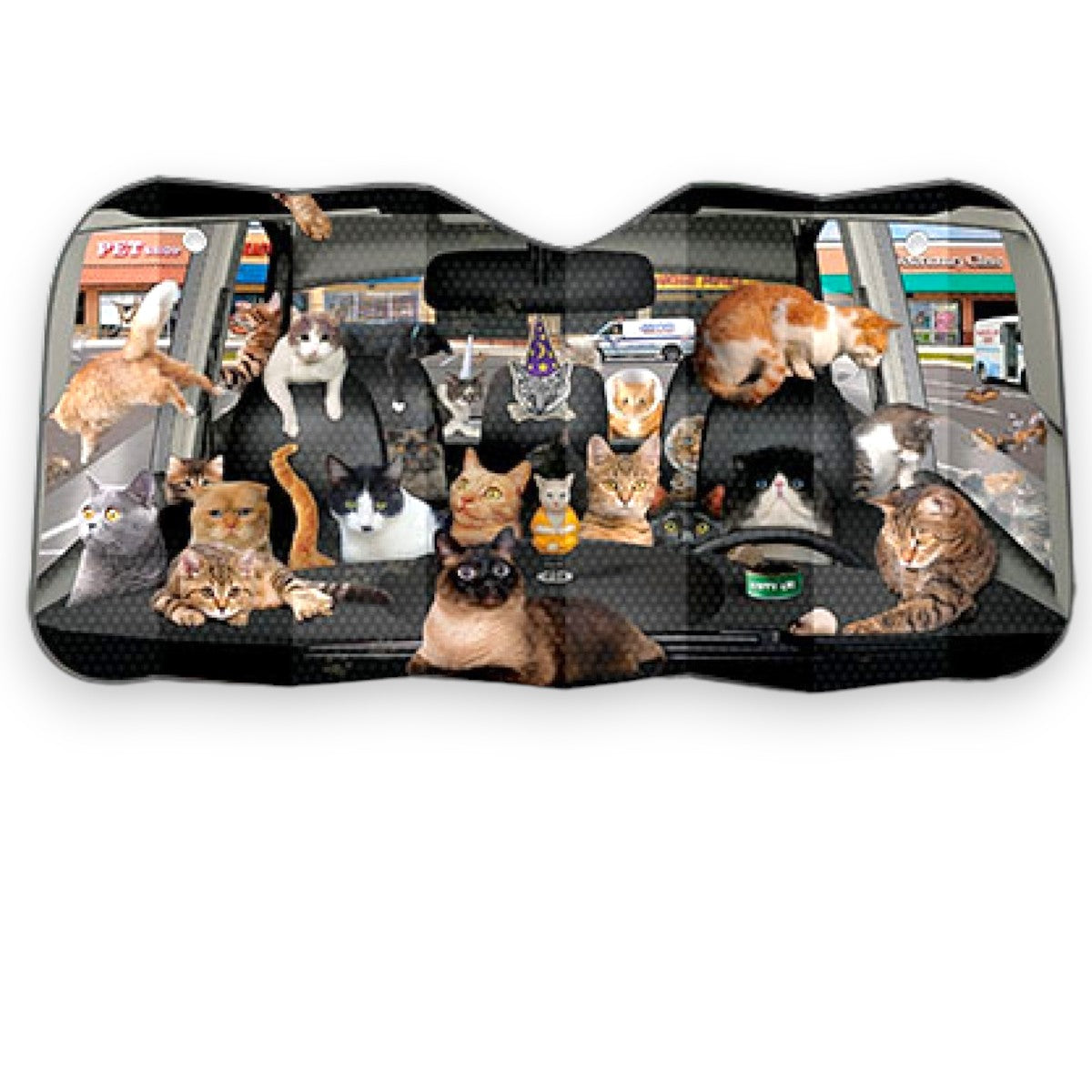 Car Full of Cats - Auto Sun Shade