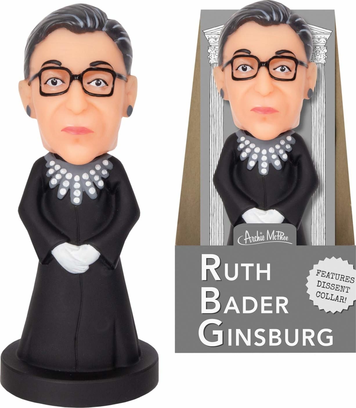 Ruth Bader Ginsburg - Nodder (Adhesive base included)