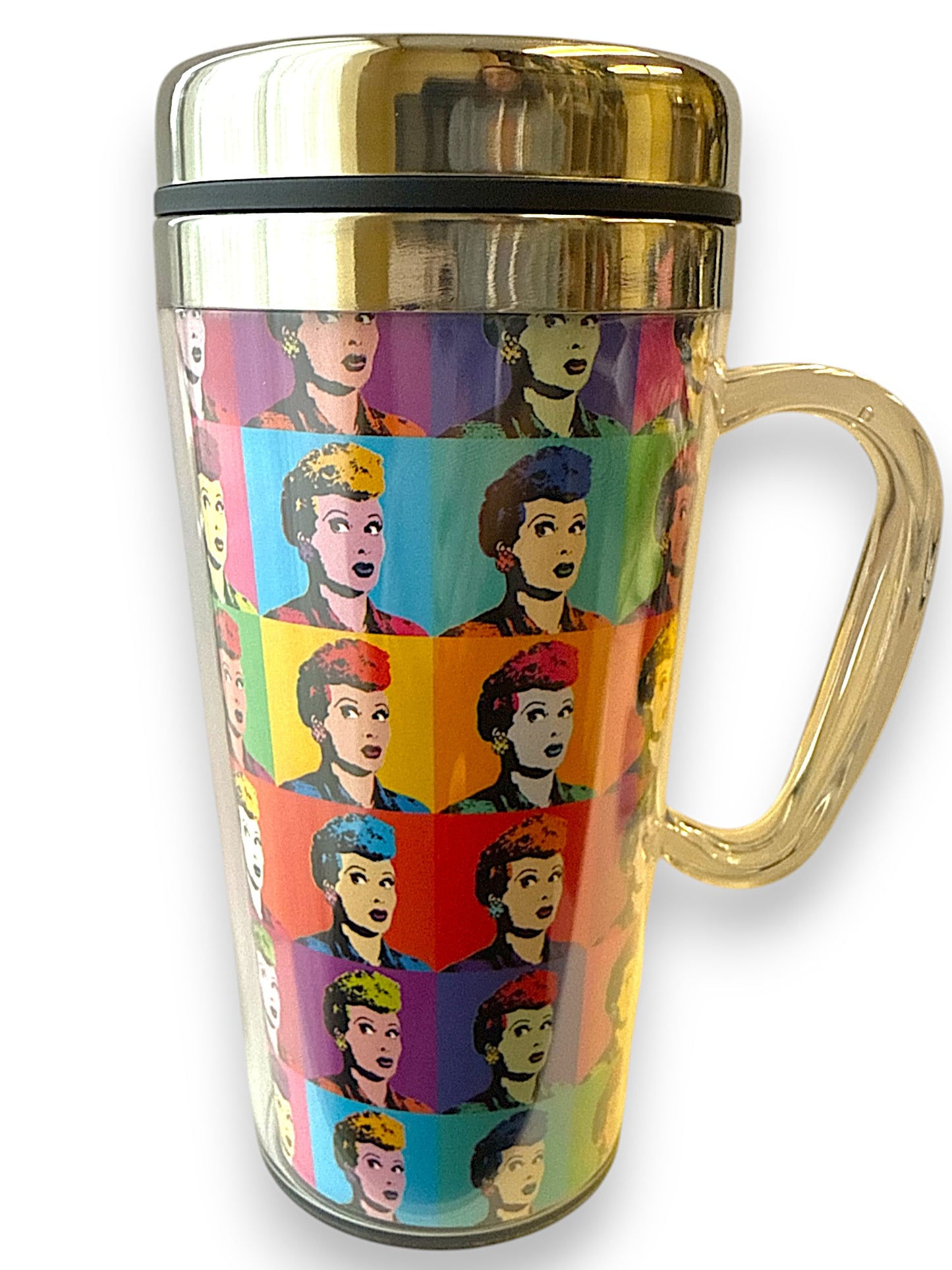 I Love Lucy - Pop Art Travel Mug by Spoontiques (18 oz)