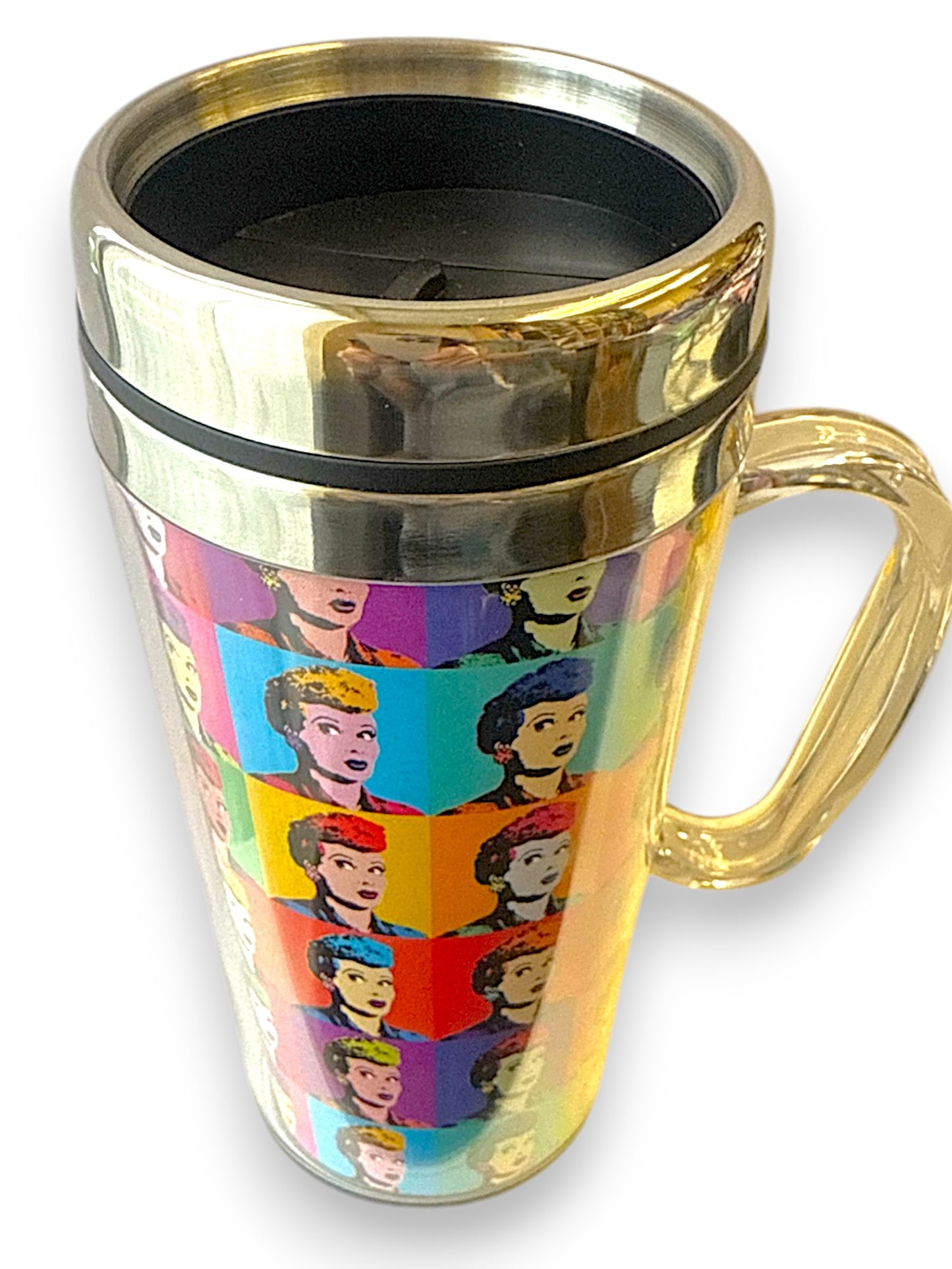 I Love Lucy - Pop Art Travel Mug by Spoontiques (18 oz)