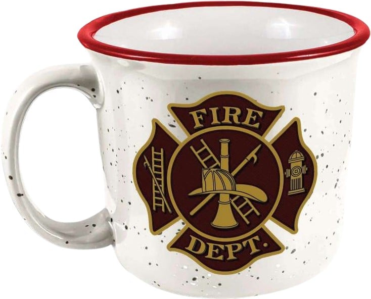 Firefighter - Ceramic Camper 14 oz. Mug (White)