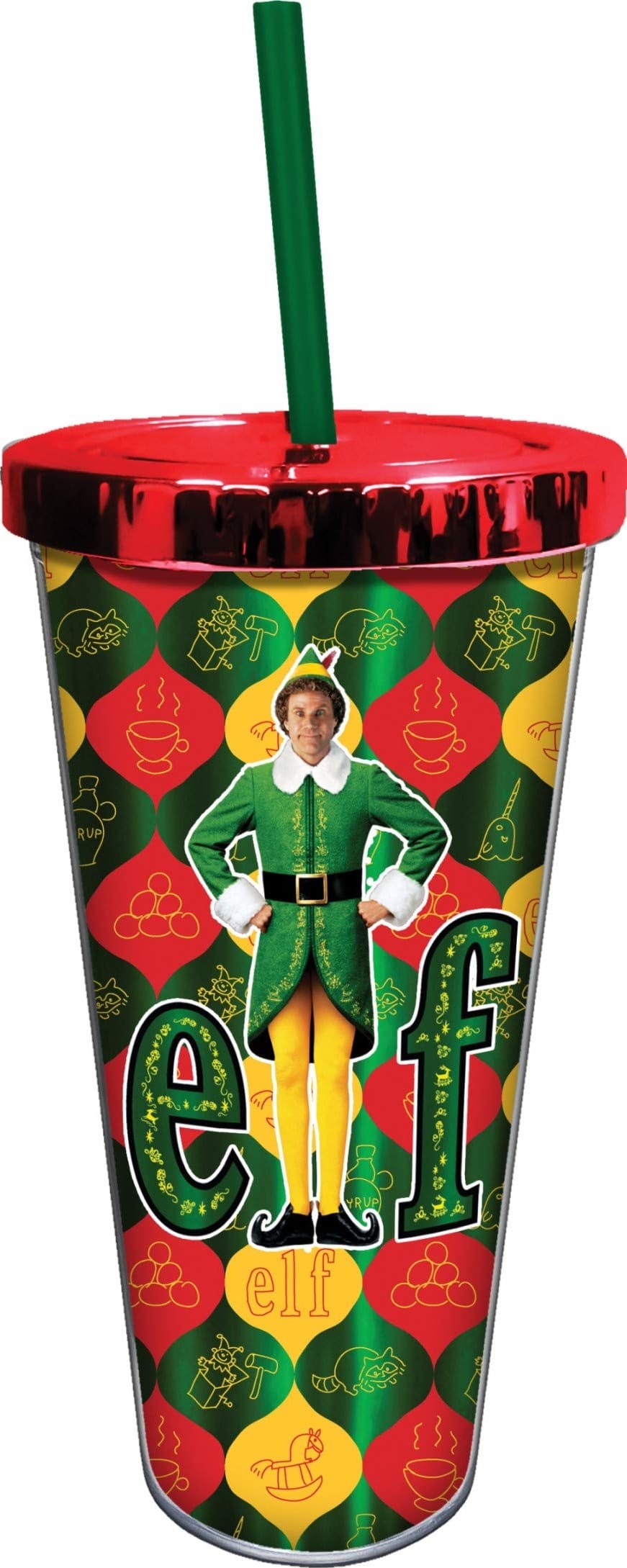 Elf Movie - Elf - Foil 20 Oz. Cup with Straw