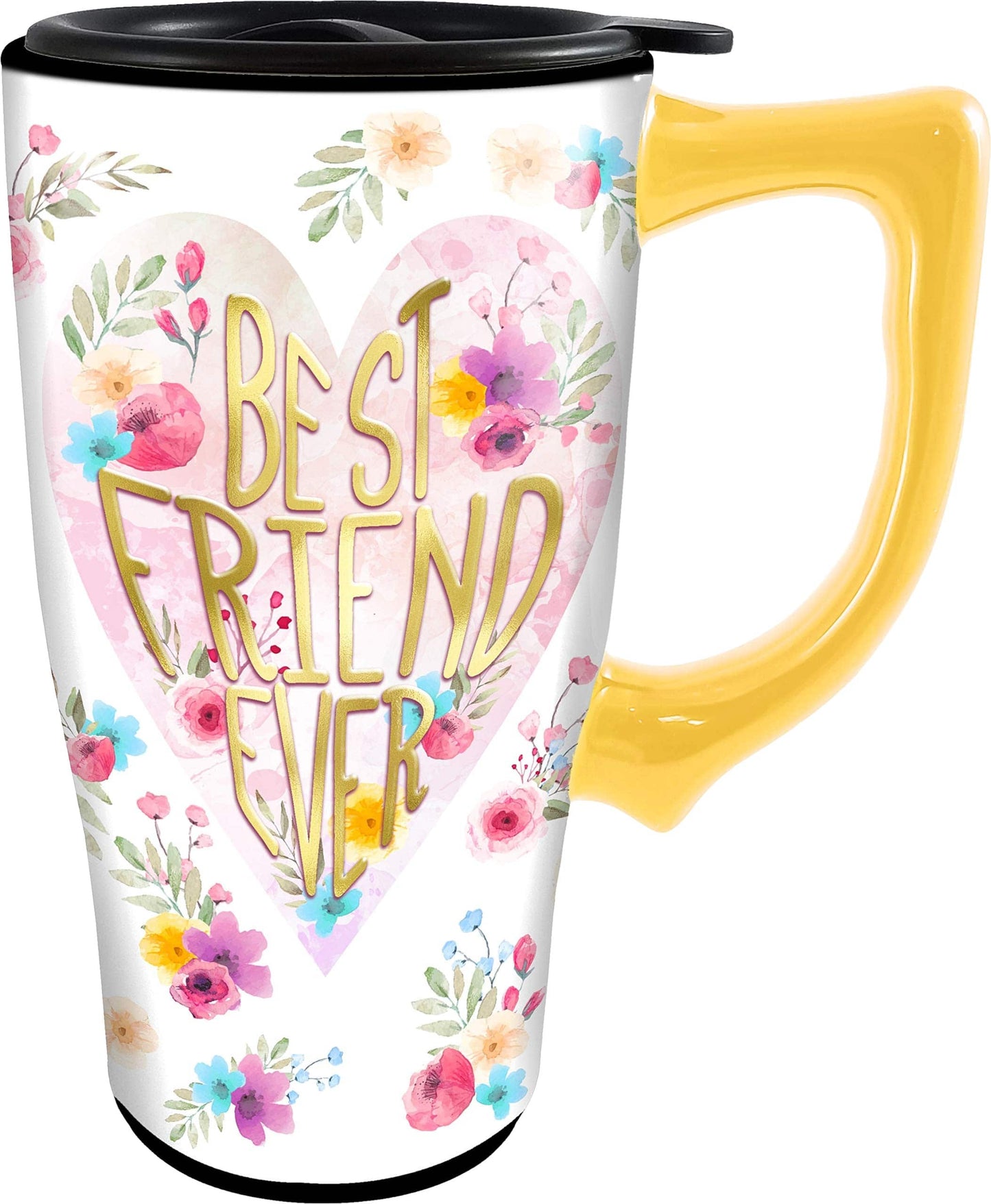 Best Friend Ever - Ceramic 18 oz. Travel Mug (Multicolored)
