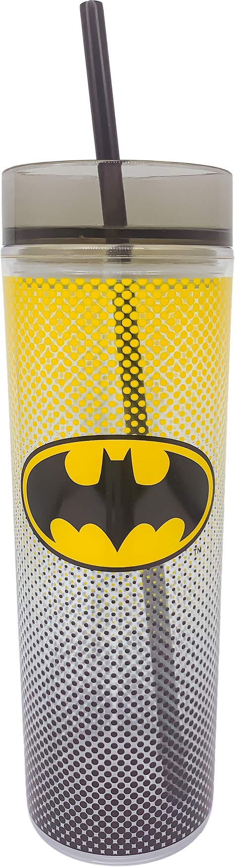 Batman - Tall 16 oz. Cup with Straw (Grey)