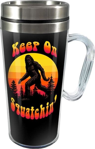 Bigfoot - Keep on Squatchin' - Acrylic & Stainless Steel 14 oz. Travel Mug