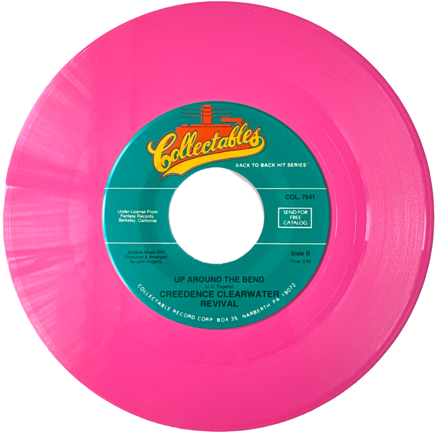 Creedence Clearwater Revival - Run Through The Jungle / Up Around The Bend - 7" Single Pink Virgin Vinyl