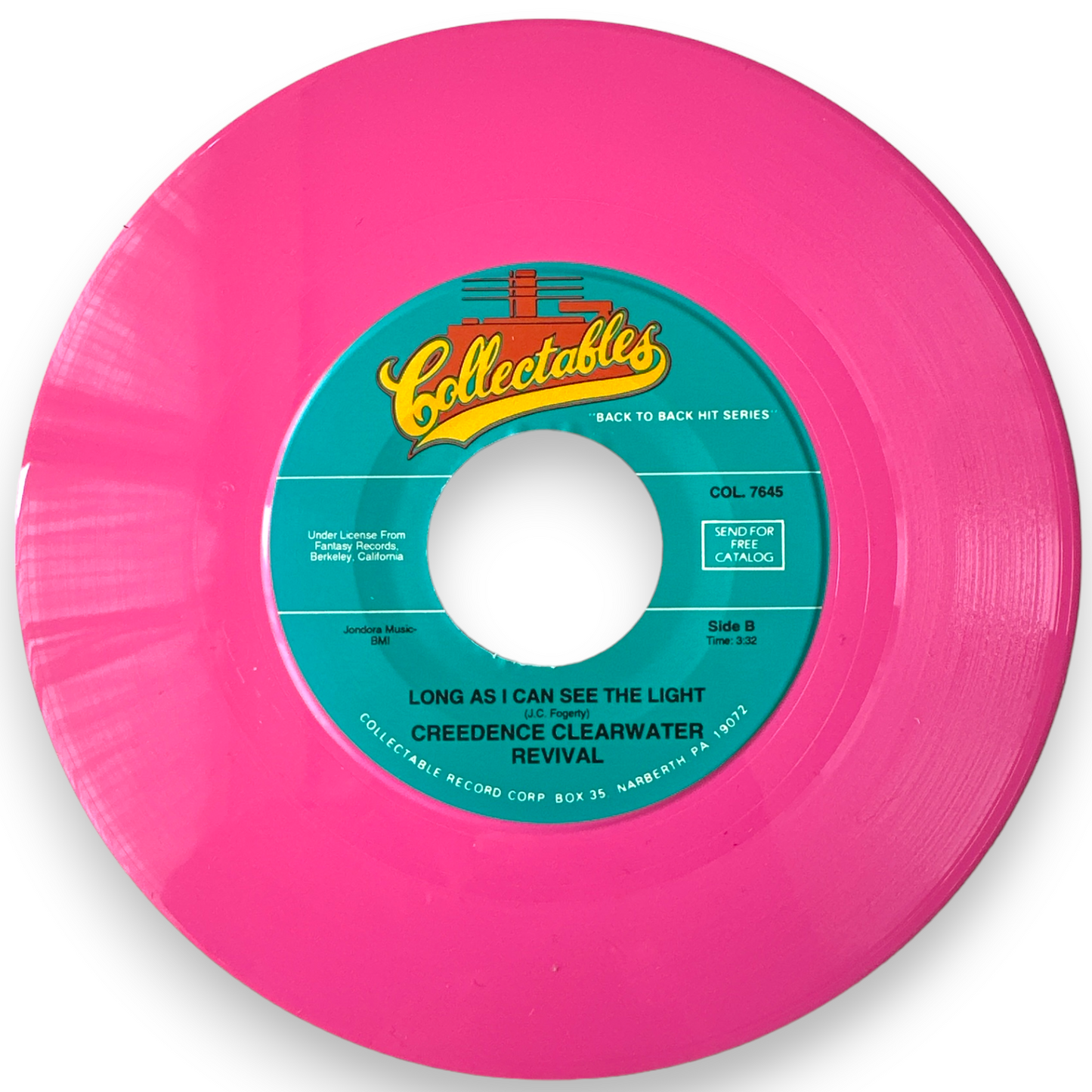 Creedence Clearwater Revival - Lookin' Out My Back Door / As Long As I Can See The Light - 7" Single Pink Virgin Vinyl