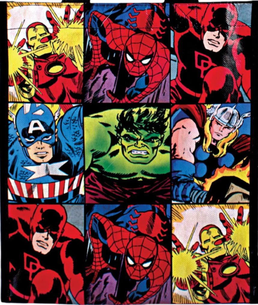Marvel Comics - Marvel Grid Small Glossy Tote From Silver Buffalo