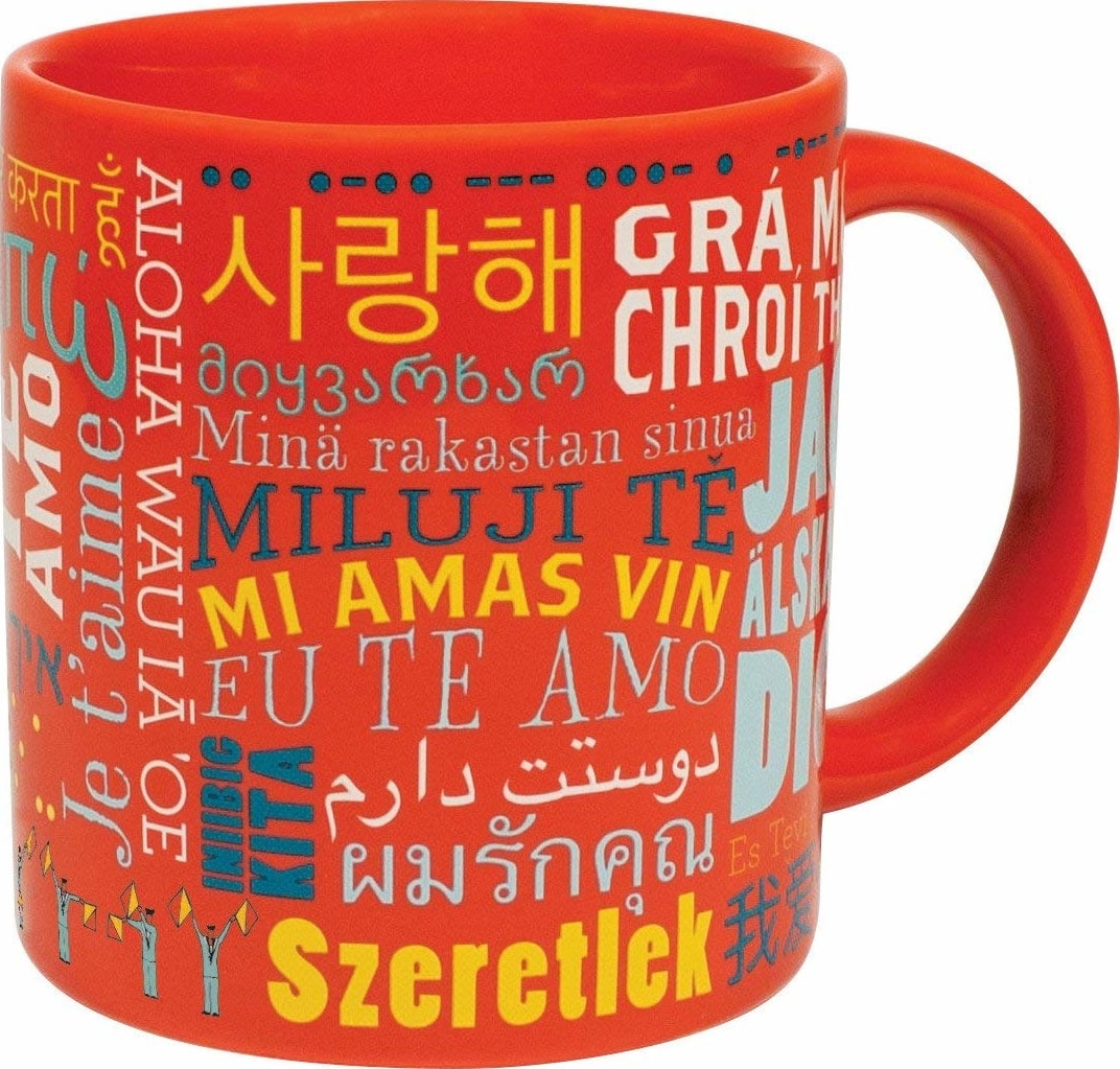 Love Languages Mug - Says I Love You Forty Different Ways - For your Husband, Wife, Boyfriend, or Girlfriend